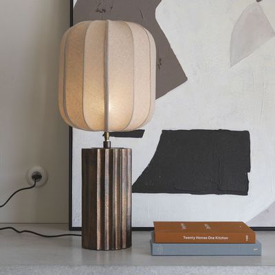 Blinds - CALYPSO lampshade in burlap - ? 30cm - BLANC D'IVOIRE