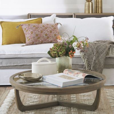 Tables basses - Table basse MAXTON naturel - Grand modèle - BLANC D'IVOIRE