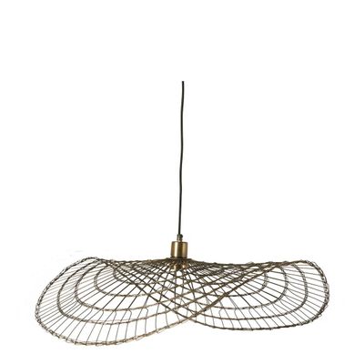Hanging lights - MAHA pendant light in bronze finish metal - 75 cm - BLANC D'IVOIRE