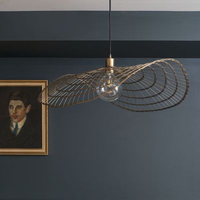 Hanging lights - MAHA pendant light in bronze finish metal - 75 cm - BLANC D'IVOIRE