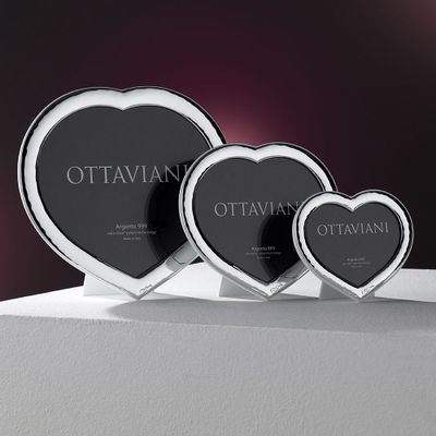 Decorative objects - Photoframe with silver Miro Silver "Cuoricino" - OTTAVIANI