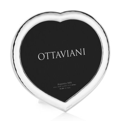 Objets de décoration - Cadre photo avec argent Miro Silver "Cuoricino" - OTTAVIANI