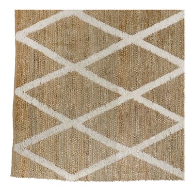 Tapis - Tapis SOLEDAD en jute et laine - 300 x 200 cm - BLANC D'IVOIRE