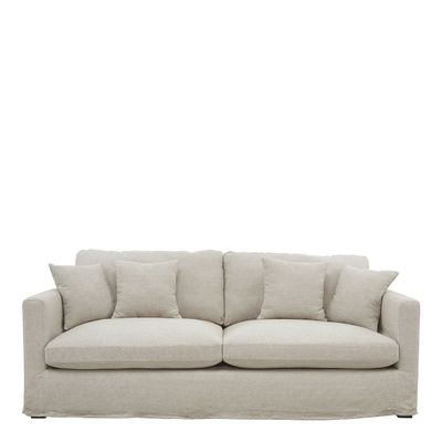 Sofas - ANGIE sofa in linen blend - Natural - BLANC D'IVOIRE