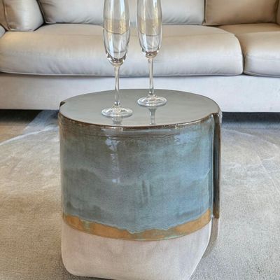Decorative objects - STONEWARE COFFEE TABLE - LUNA COLLECTION - CLAIRE POUJOULA