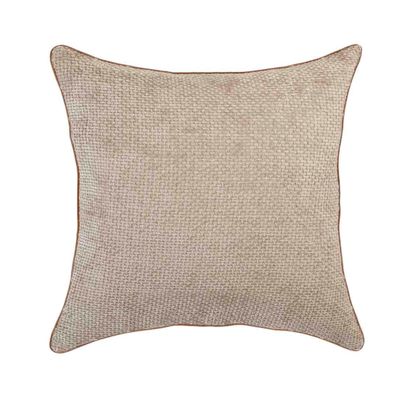 Cushions - AX74048 Grey Chenille Cushion 50X50Cm - ANDREA HOUSE