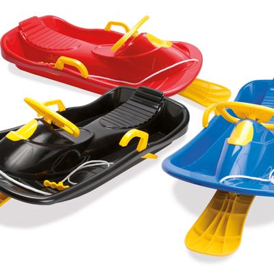 Toys - DT - Classic - Sledge with steering wheel and brakes - DANTOY