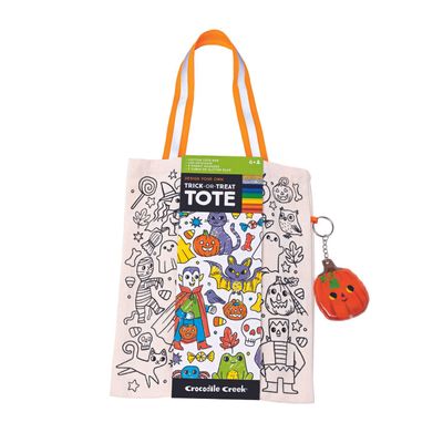 Loisirs créatifs pour enfant - Totebag - Halloween - Colories ton sac à bonbons Halloween - CROCODILE CREEK