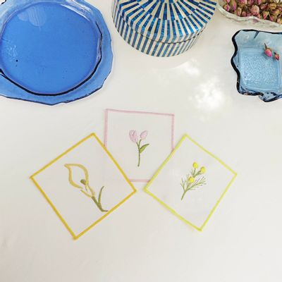 Gifts - Washable Flower Coaster set of 2 - HYA CONCEPT STORE