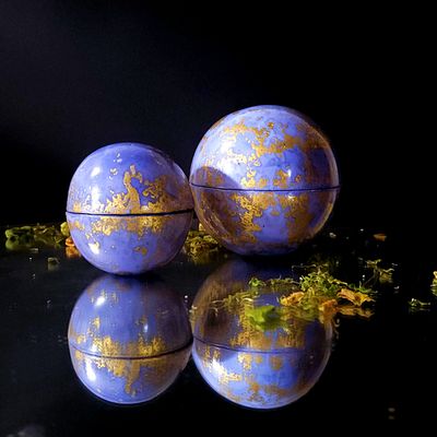 Gifts - Lavender Blue Globe Candle with Lavender - PONPON CURIOSITAS