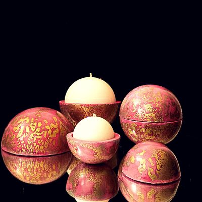 Design objects - Eggplant Peony Globe Candle - PONPON CURIOSITAS