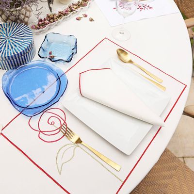 Gifts - Washable Fan Flower Placemat set of 2 - HYA CONCEPT STORE
