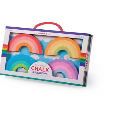 Children's arts and crafts - Chalks - Set of 4 rainbow chalks - 3a+ - CROCODILE CREEK