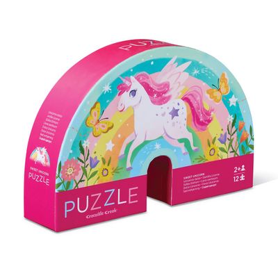 Jouets enfants - Mini Puzzle - 12 pièces - Licorne - 2a+ - CROCODILE CREEK