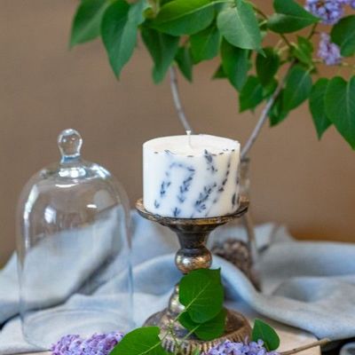 Bougies - Bougie au parfum de lavande - Blanche - TL CANDLES