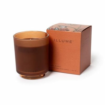 Bougies - Terra Tabac Box Verre Bougie Refill, Marron - ILLUME