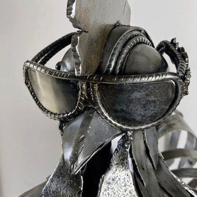 Pièces uniques - Sports rooster metal sculpture - PACOM-CONCEPT
