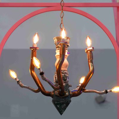 Pièces uniques - Vent-age chandelier - KOLLAGE BY LOWLIT