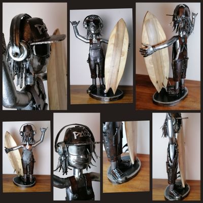 Unique pieces - Surfer metal sculpture sculpture - PACOM-CONCEPT