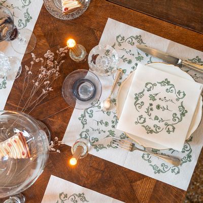 Napkins - Green Regency - FRANÇOISE PAVIOT