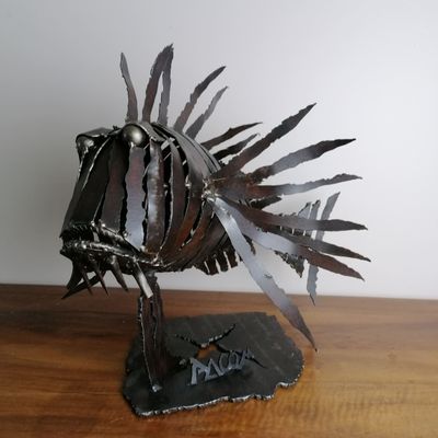 Unique pieces - lion fish metal sculpture - PACOM-CONCEPT