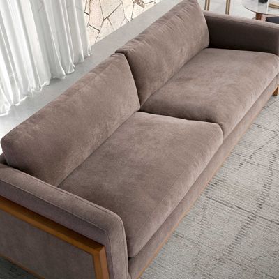 Canapés - Canapé 2 places en tissu marron - ANGEL CERDÁ