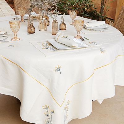 Gifts - Yellow Flower Dott Table Cloth - HYA CONCEPT STORE
