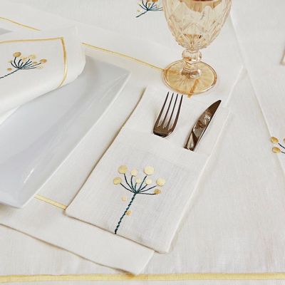 Gifts - Yellow Flower Dott Cutlery Set of 2 - HYA CONCEPT STORE