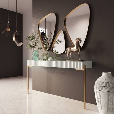 Console table - Entrance console with push-opening drawers and metal legs - FRANCO FURNITURE