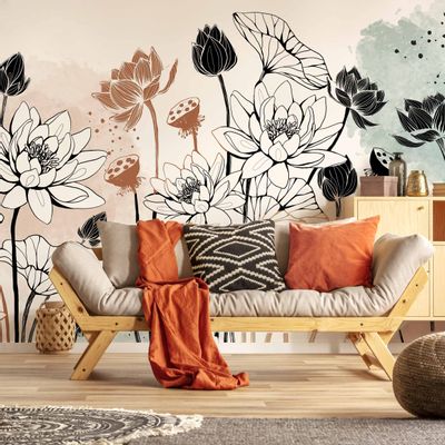 Other wall decoration - Nympheas Panoramic Wallpaper - ACTE-DECO