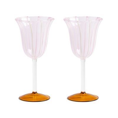 Glass - Wine glass eve pink set of 2 - &KLEVERING