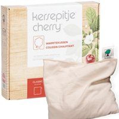 Cushions - Kersepitje Classic Ecru - Square cherry stone cushion - 27x27cm - INATURA