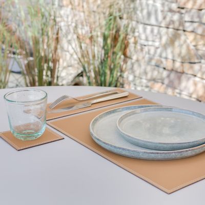 Assiettes de réception - Grimaud leather placemat - MIDIPY