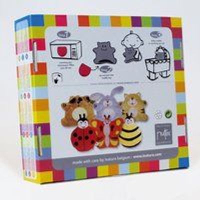 Soft toy - Cherry Belly Baby Ladybug Plush - Linen Cushion - INATURA