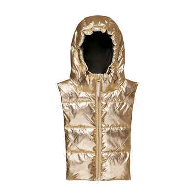 Foulards et écharpes - Pull-on hood Fudoon in gold revesible black - FUDOON