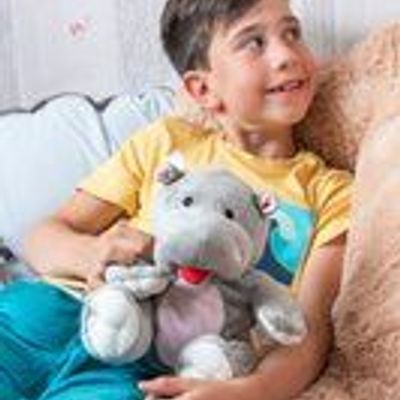 Soft toy - Cherry Belly Cuddle Hippo Cherry Pit Pillow - Washable - INATURA