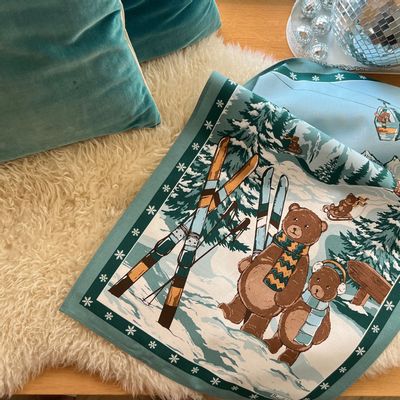 Kitchen linens - Teddy Ski Tea Towel - BEAUVILLÉ