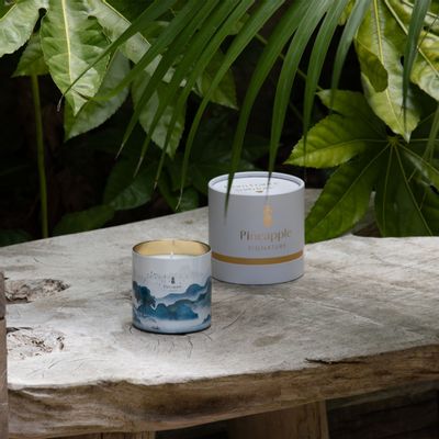 Decorative objects - 250g scented candle with Mysterious Mist decor - PINEAPPLE SIGNATURE