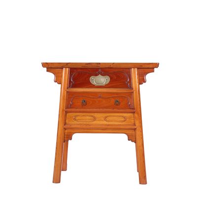 Commodes - Élégante armoire orientale en bois naturel faite à la main - THE ZHAI｜CHINESE CRAFTS CREATION