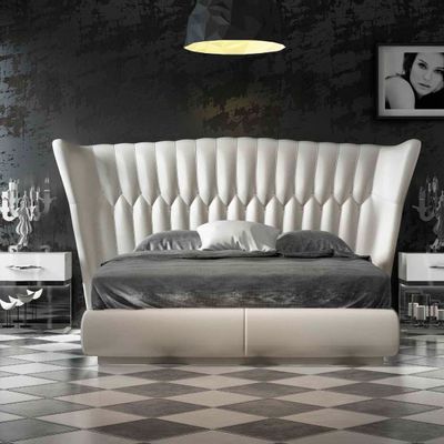 Beds - Handcrafted upholstery tufted headboard - FRANCO FURNITURE