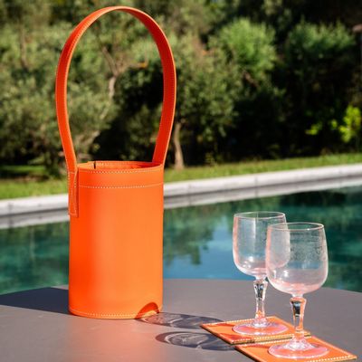 Decorative objects - Castellon leather bottle holder - MIDIPY