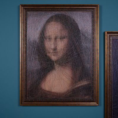 Paintings - Mona Lisa / Decorative panel Hand Made with the silky threads only - ART NITKA