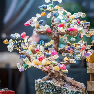 Objets de décoration - Le petit arbre en pierre : Objet déco pièce unique fait main - LAVENTURINE GALLERY