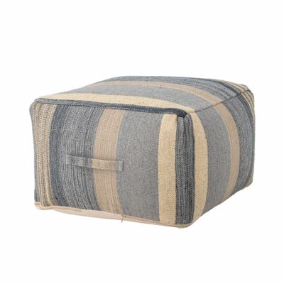 Poufs - Sesto Pouf, Bleu, Laine - CREATIVE COLLECTION