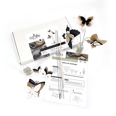 Children's arts and crafts - Box 01 / 3 BUTTERFLIES (Nature collection) - ALEX HACKETT