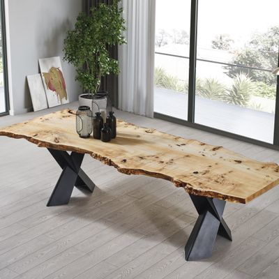 Kitchens furniture - Mappa Burl Live Edge Dining Table - TINELLA WOOD