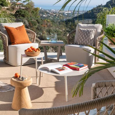 Lawn tables - OUTDOOR SIDE TABLE CRETA-2 - CRISAL DECORACIÓN