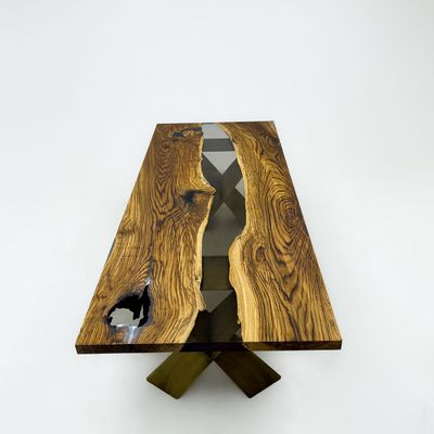 Kitchens furniture - Resin dining table/kitchen table - Chestnut River - TINELLA WOOD