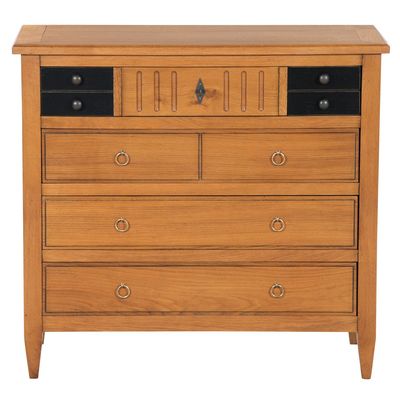 Commodes - Commodinette DIRECTOIRE 4 tiroirs - chêne massif - MON PETIT MEUBLE FRANÇAIS