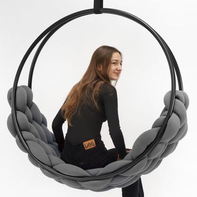 Office seating - SWING PLAIT color variations with black ring - IWONA KOSICKA DESIGN